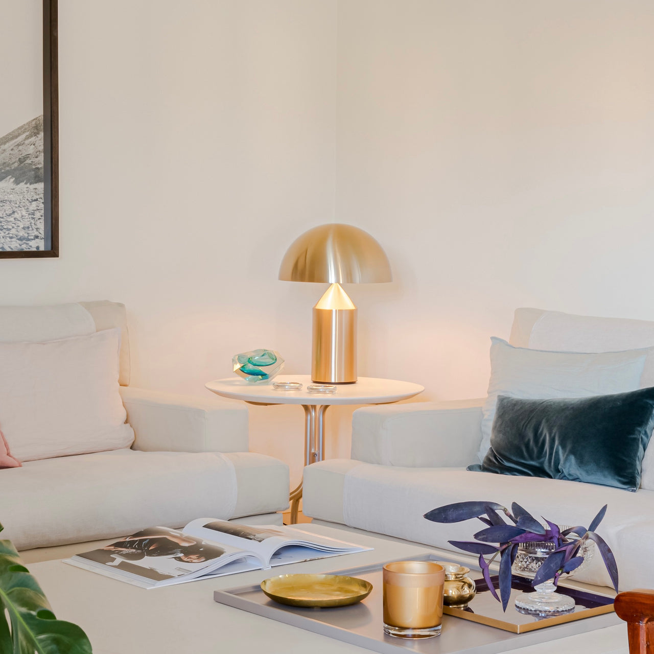 Atollo Table Lamp: Metal