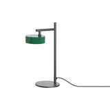 Berlin Table Lamp: Outdoor + Matt Black + Green