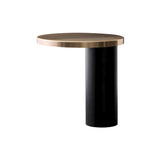 Cylinda Table Lamp: Matt Black + Satin Gold 