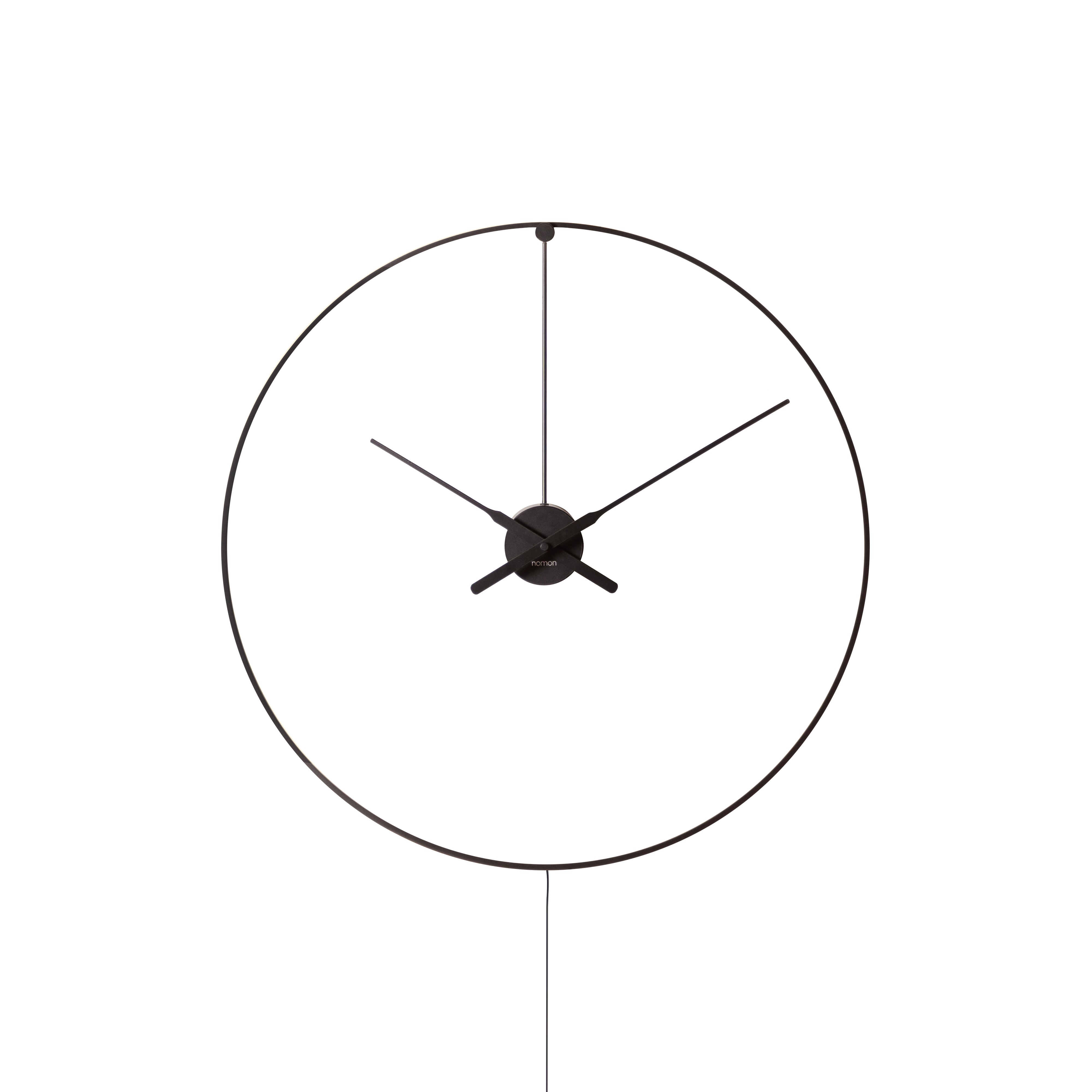 Ombra Wall Clock with LED: With Plug In