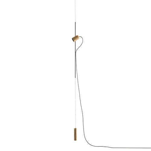 Onfa Pendant Lamp: Oak + Graphite