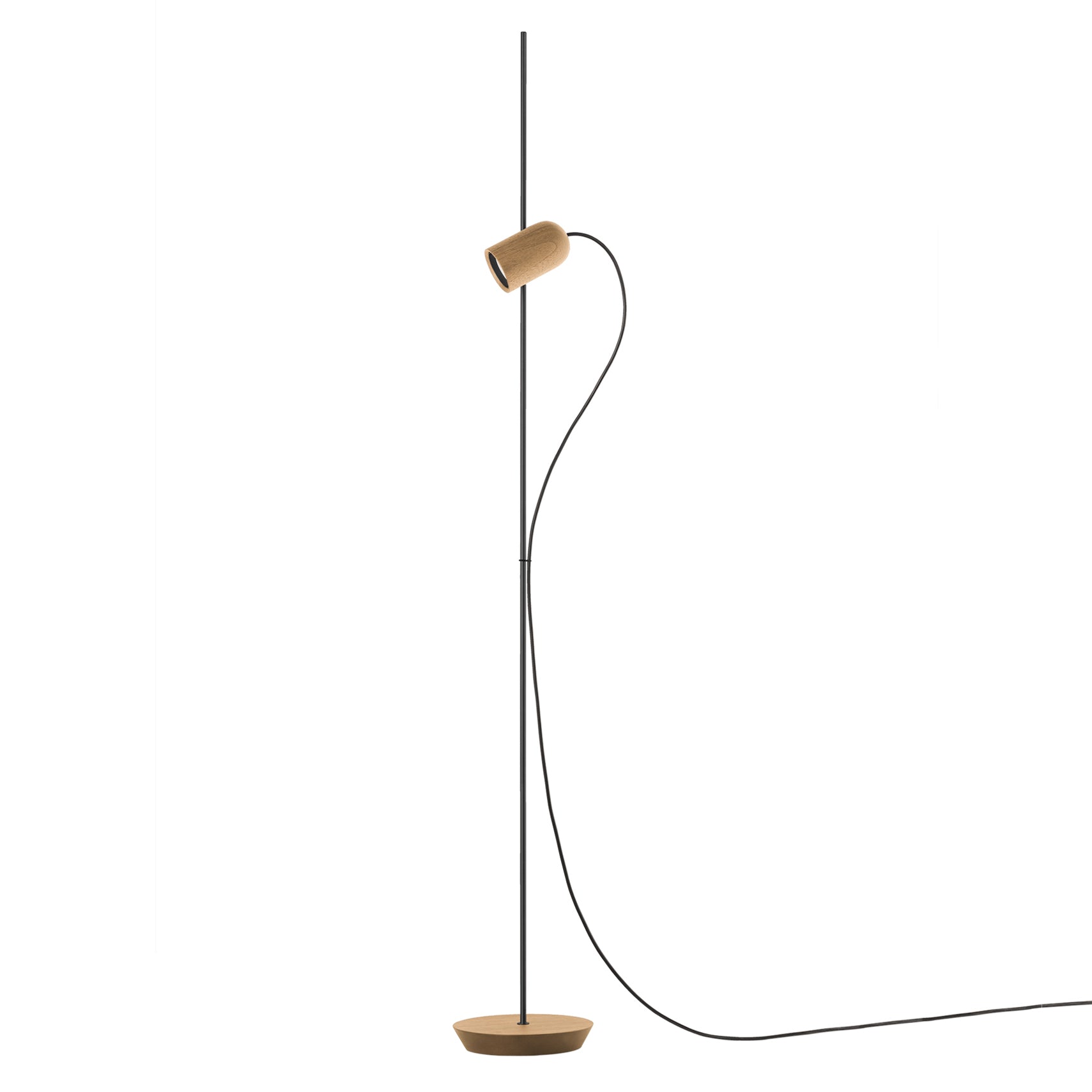 Onfa Floor Lamp: Oak + Graphite