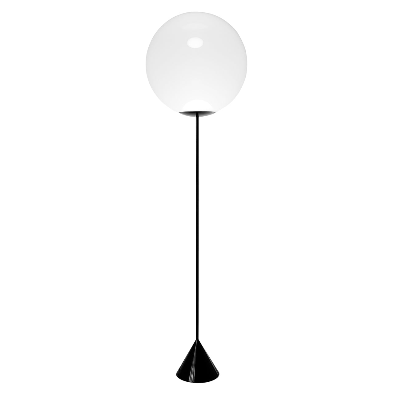 Globe Cone Floor Lamp: Opal