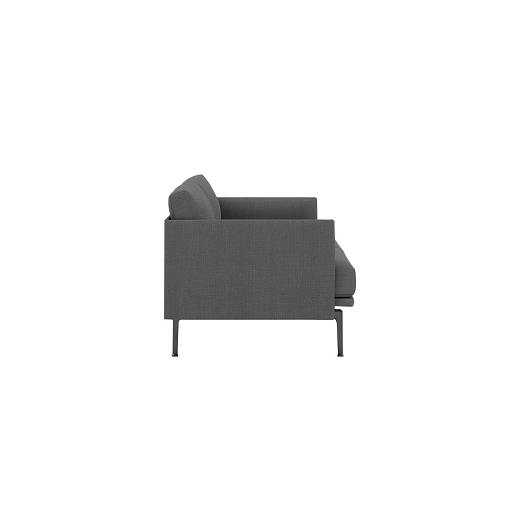 Outline 2-Seater Sofa: Black + Remix 163