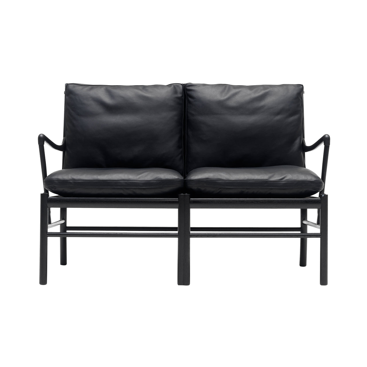 OW149-2 Colonial Sofa: Black Oak