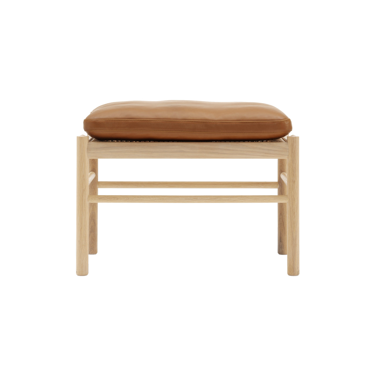 OW149F Colonial Footstool: Soaped Oak