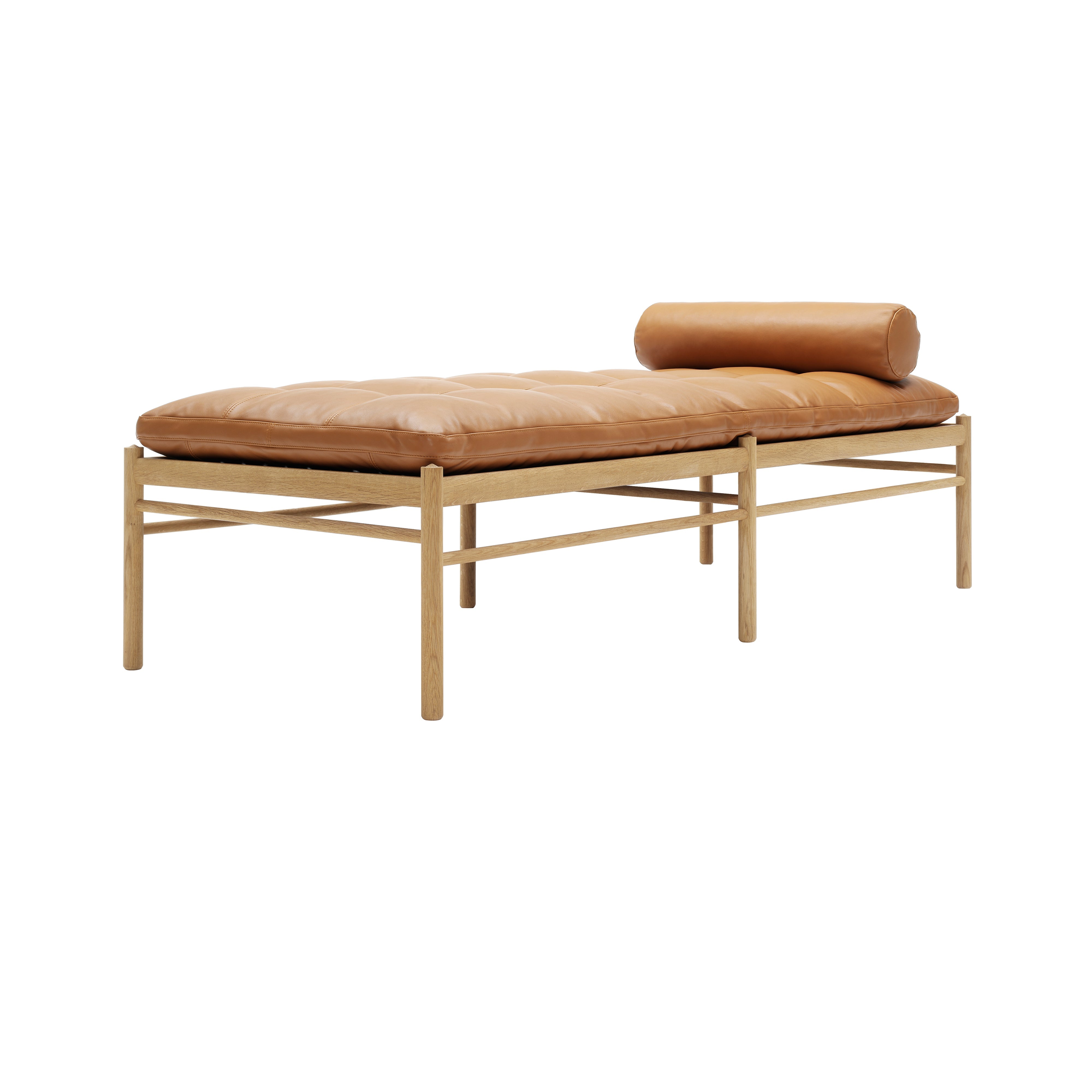OW150 Daybed: Oiled Oak + With Neck Pillow