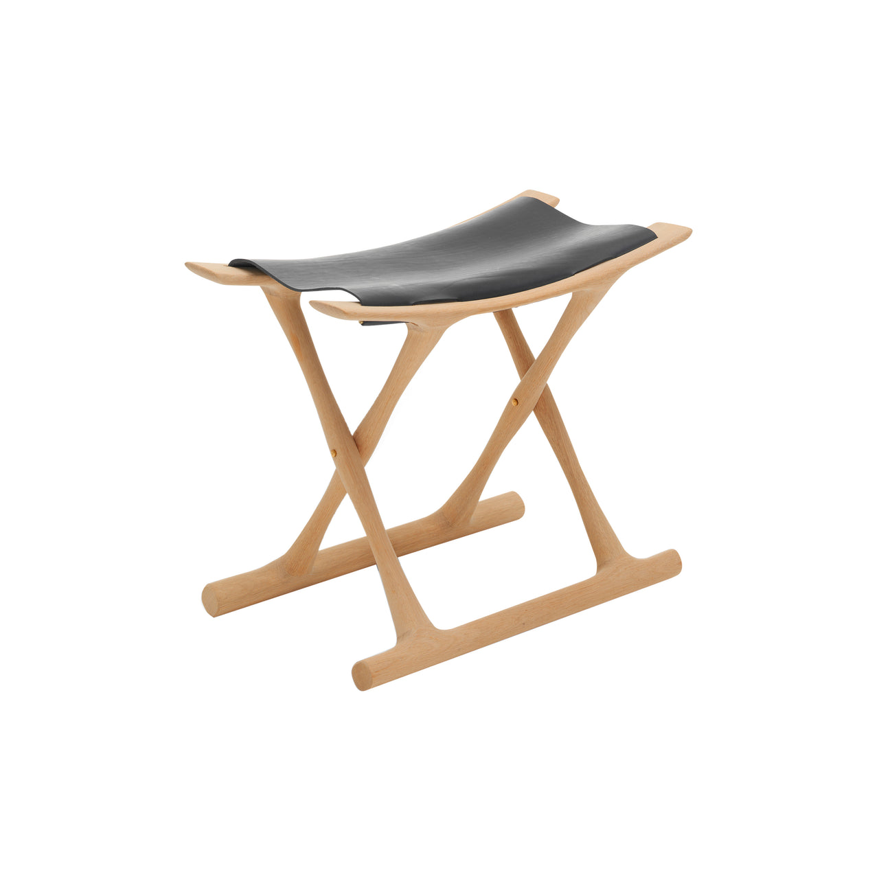 OW2000 Egyptian Stool: Oiled Oak + Black