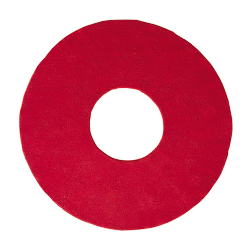 O Hand Tufted Round Rug: Medium + Red
