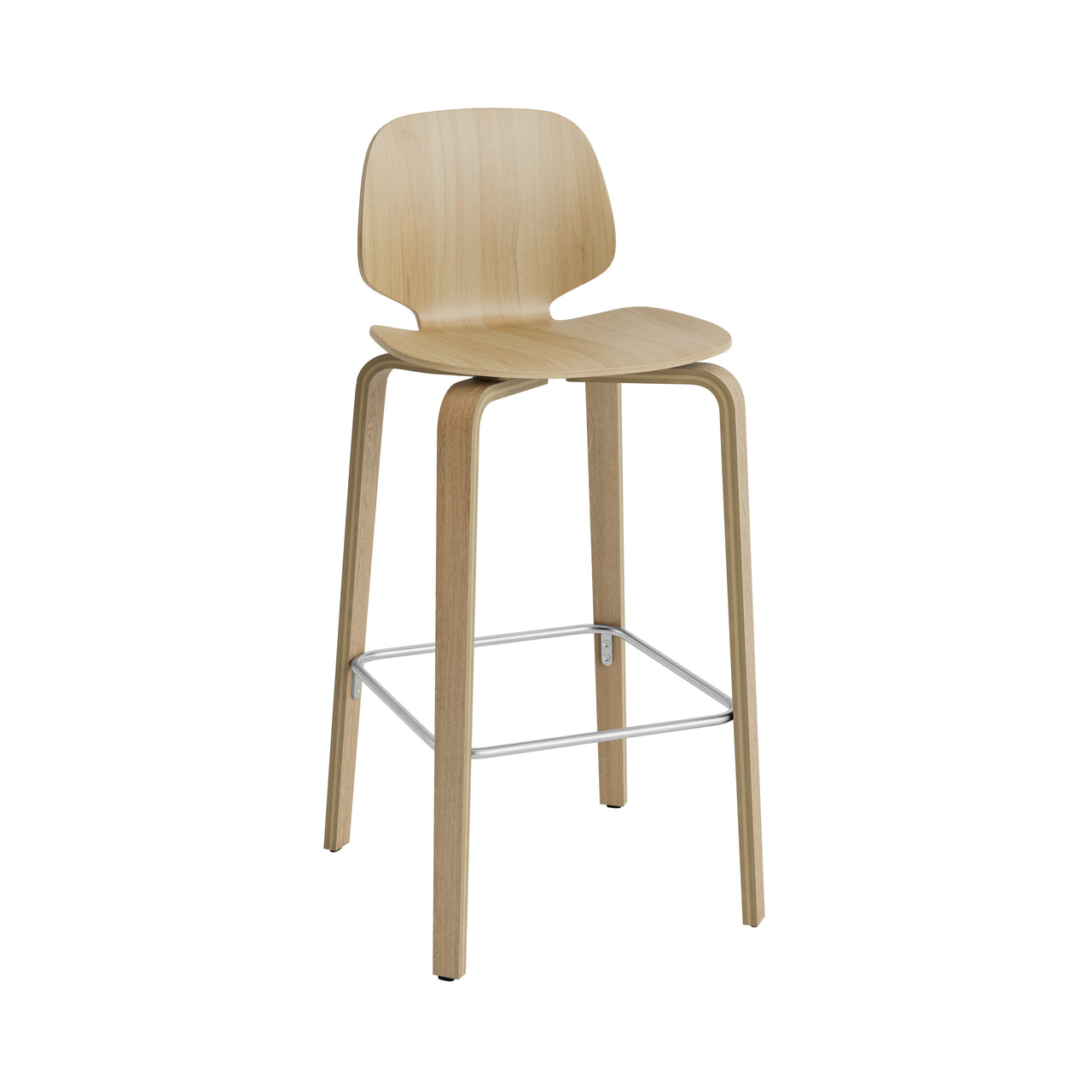 My Chair Bar + Counter Stool: Wood Base + Bar + Oak