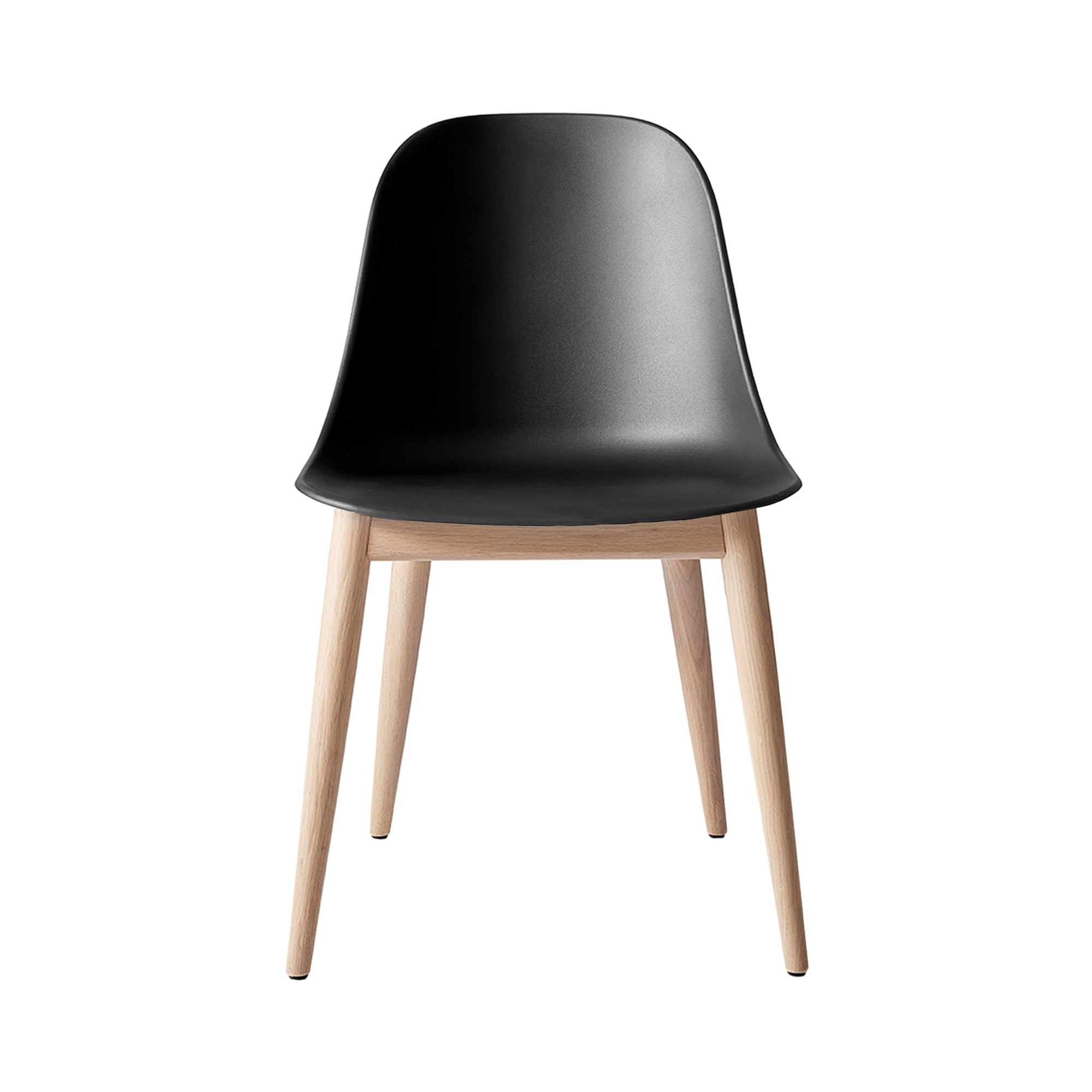 Harbour Side Chair: Wood Base + Natural Oak + Black