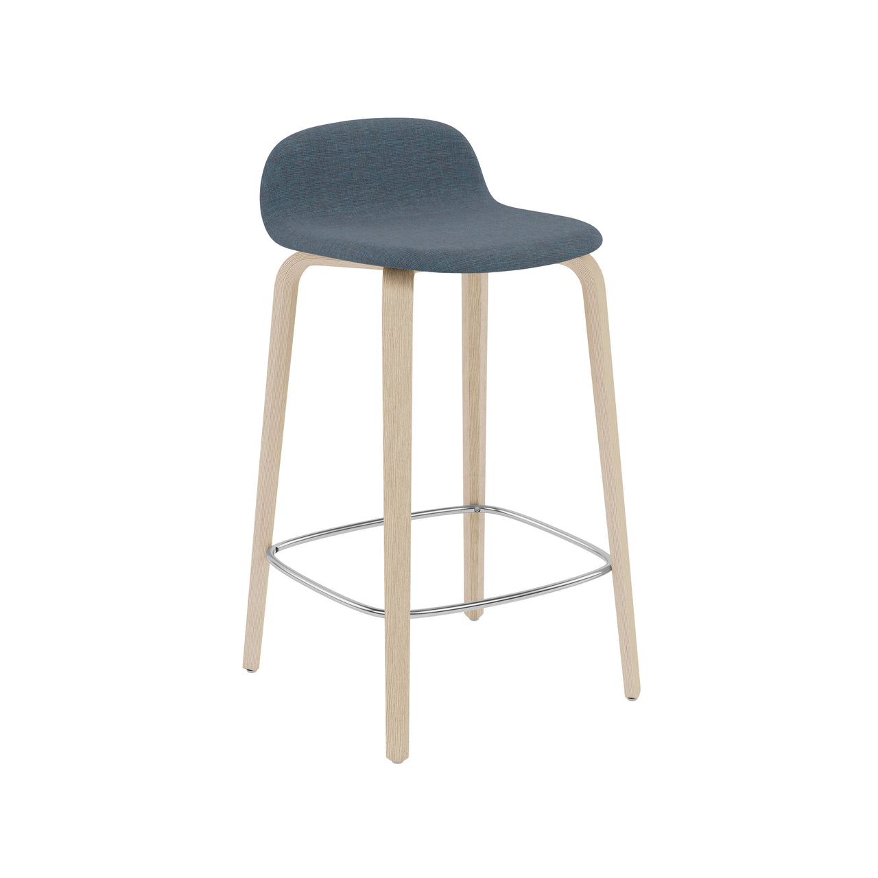 Visu Counter Stool: Upholstered + Oak