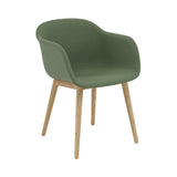 Fiber Armchair: Wood Base + Recycled Shell + Upholstered + Oak