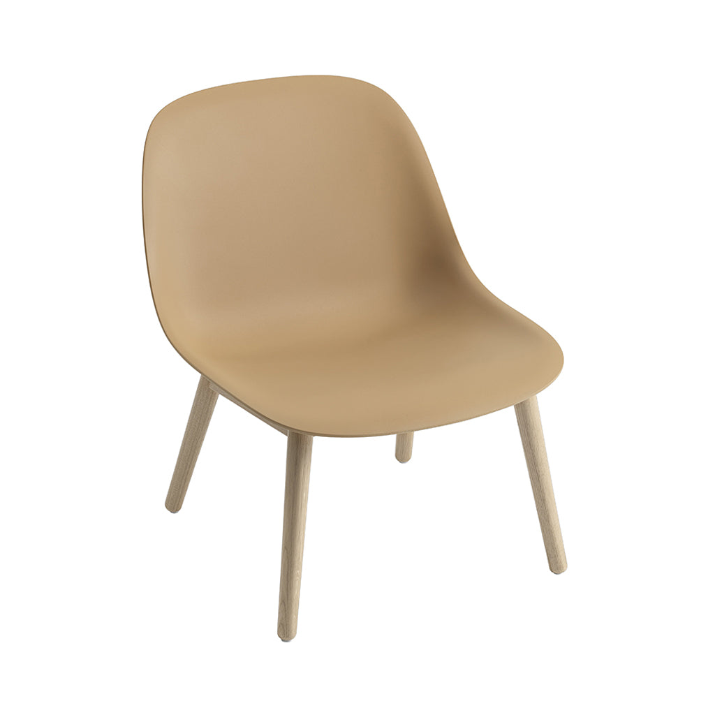 Fiber Lounge Chair: Wood Base + Ochre + Oak