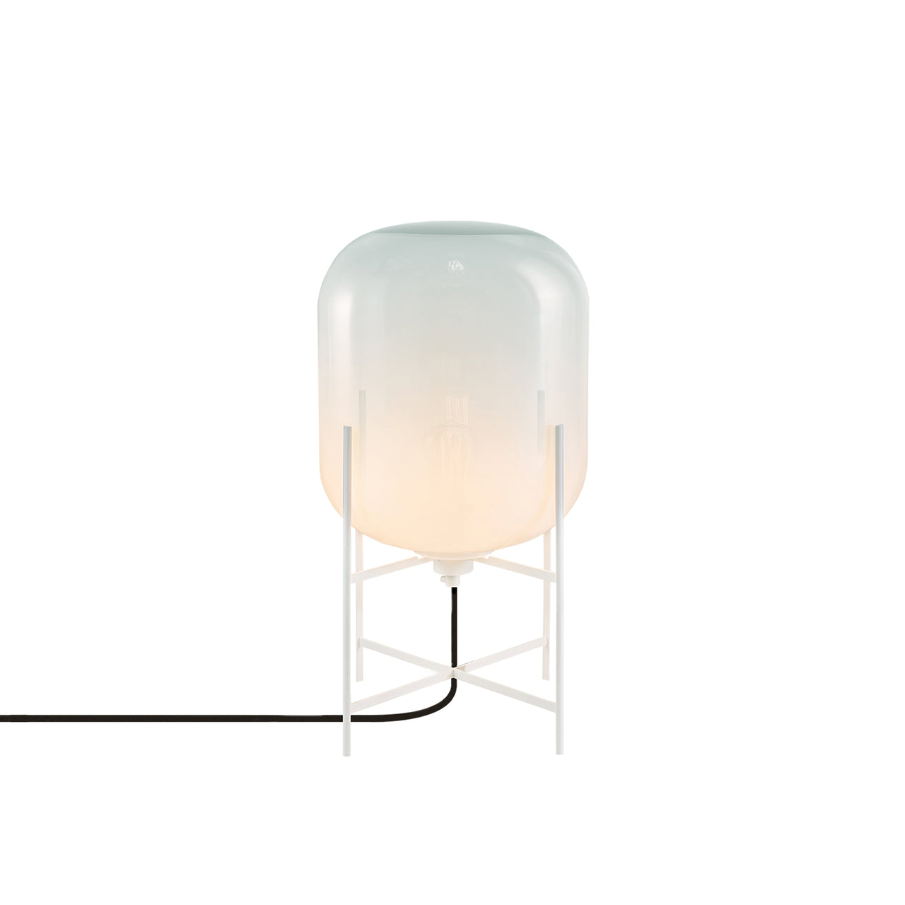 Oda Table Lamp: Moonlight White + White