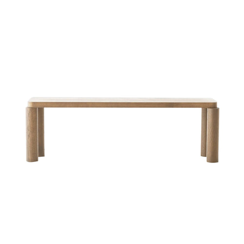 Offset Bench: Natural Oak