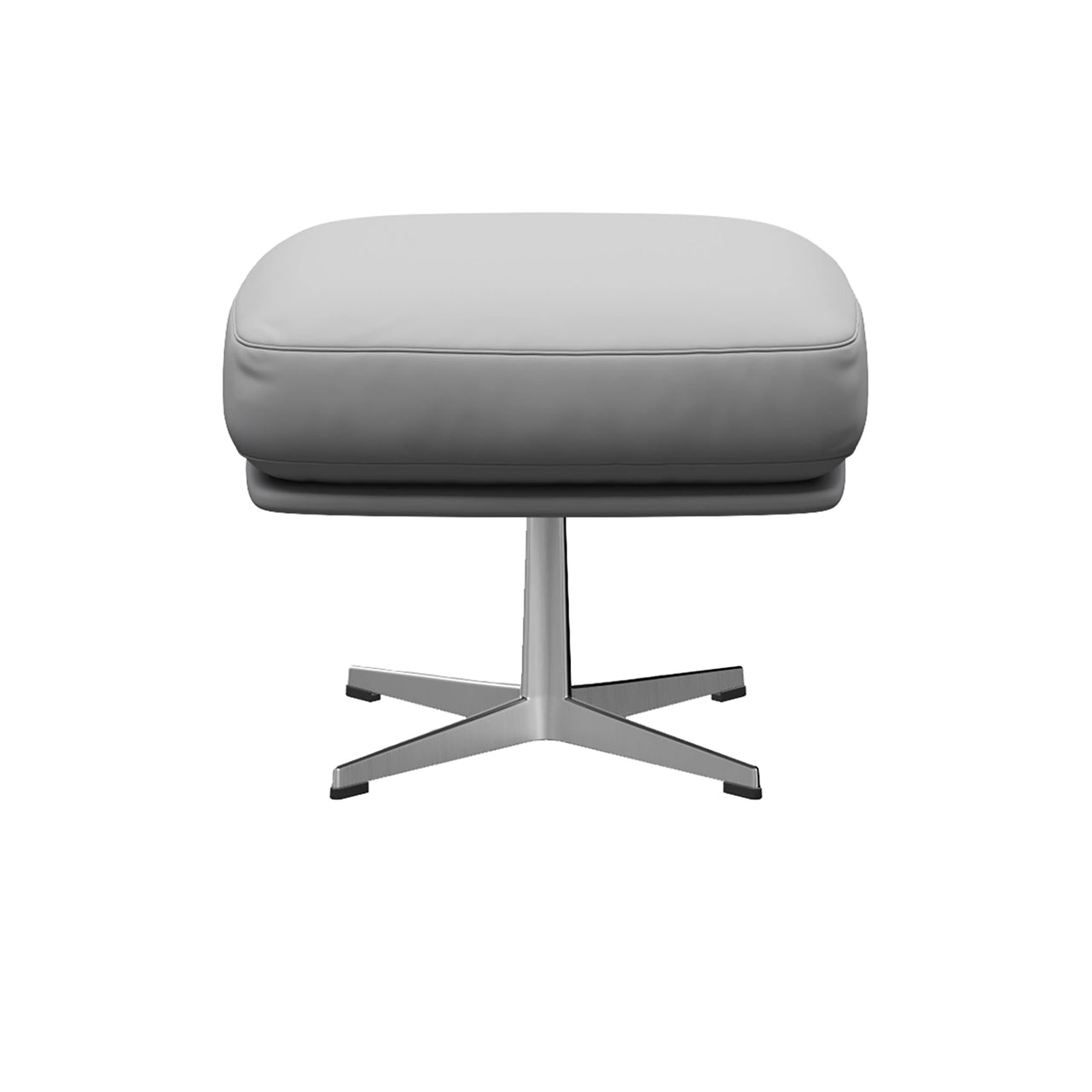 Oksen Footstool: Brushed Aluminum