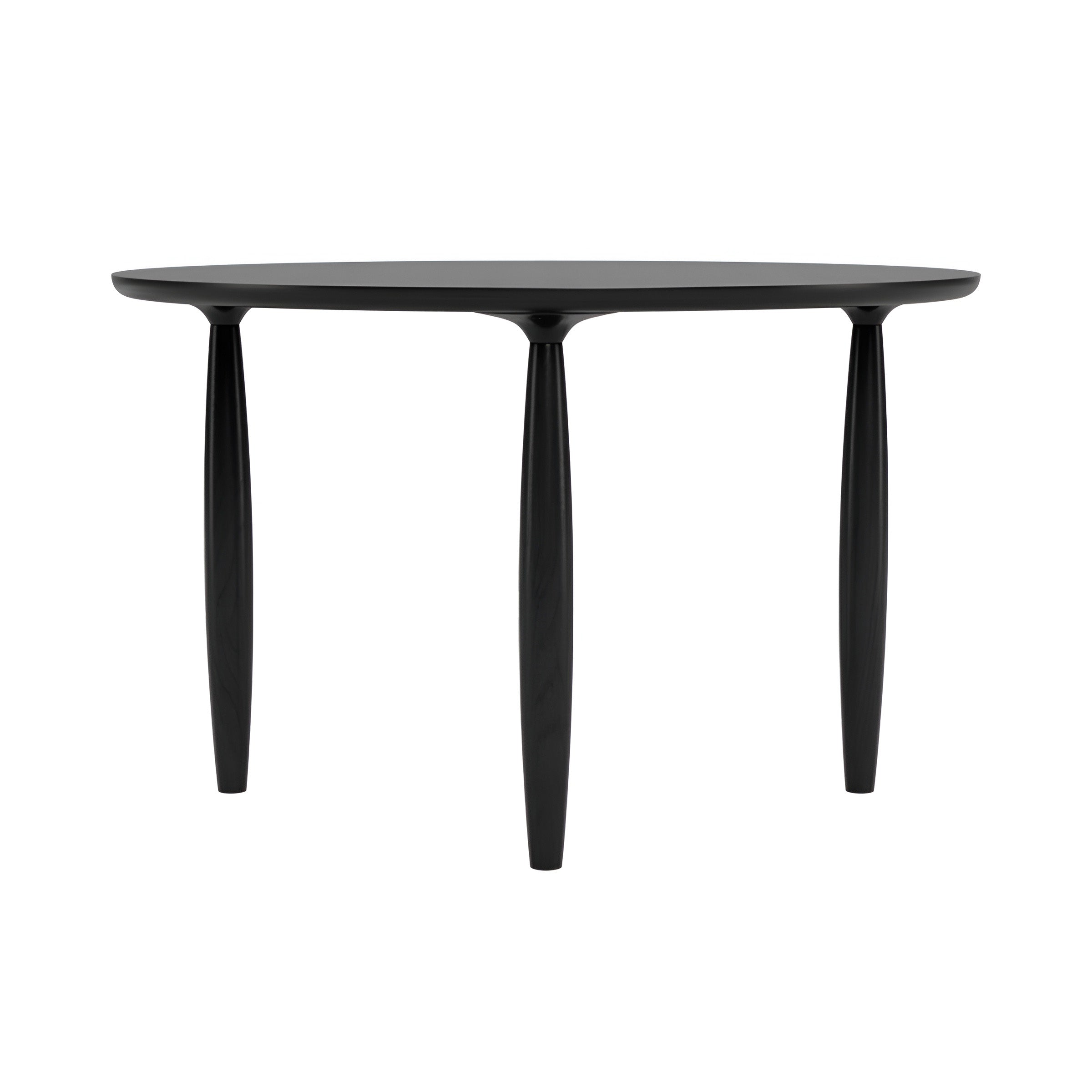 Oku Dining Table: Round + Black Oak