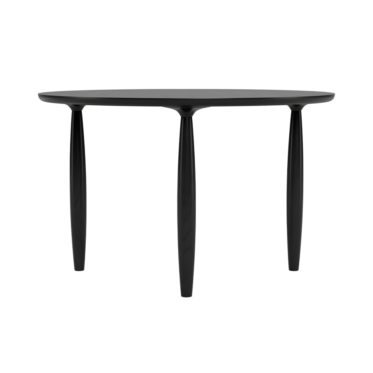 Oku Dining Table: Round + Black Oak