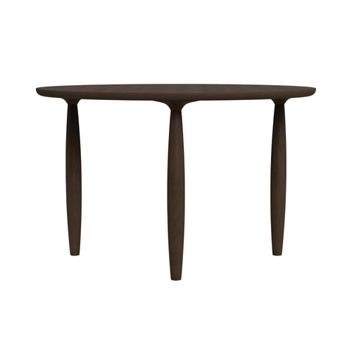 Oku Dining Table: Round + Dark Smoked Oak