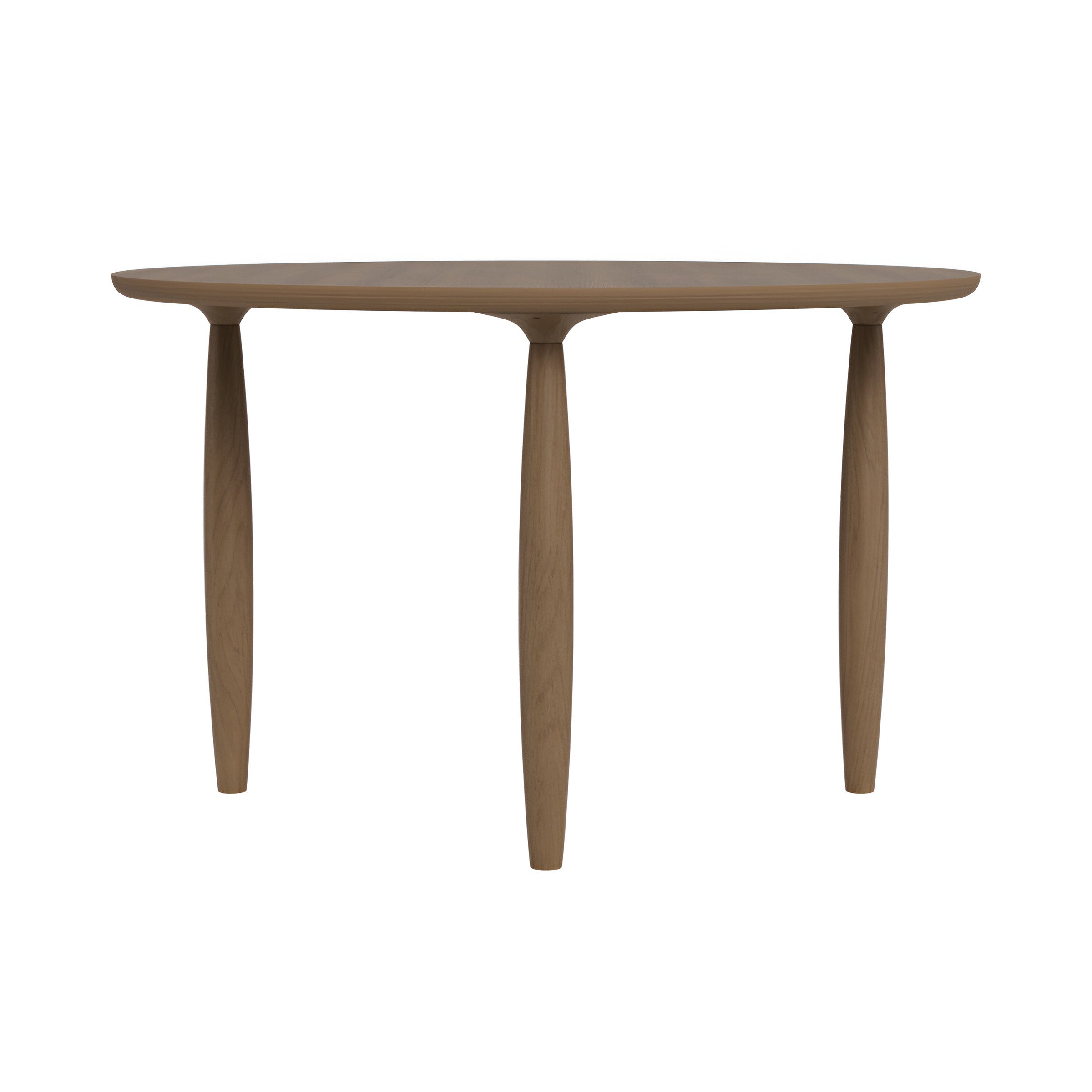 Oku Dining Table: Round + Light Smoked Oak