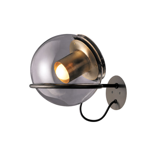 The Globe Wall Lamp: Satin Gold + Anodic  Bronze