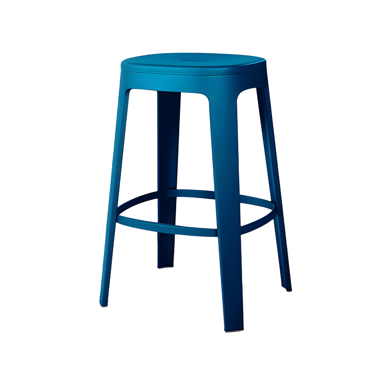 Ombra Bar + Counter Stool: Stacking + Counter + Green Blue