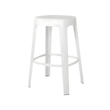 Ombra Bar + Counter Stool: Stacking + Counter + Traffic White