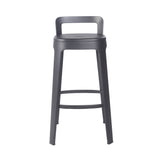 Ombra Bar + Counter Stool with Backrest: Bar + Black