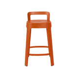 Ombra Bar + Counter Stool with Backrest: Counter + Terracotta