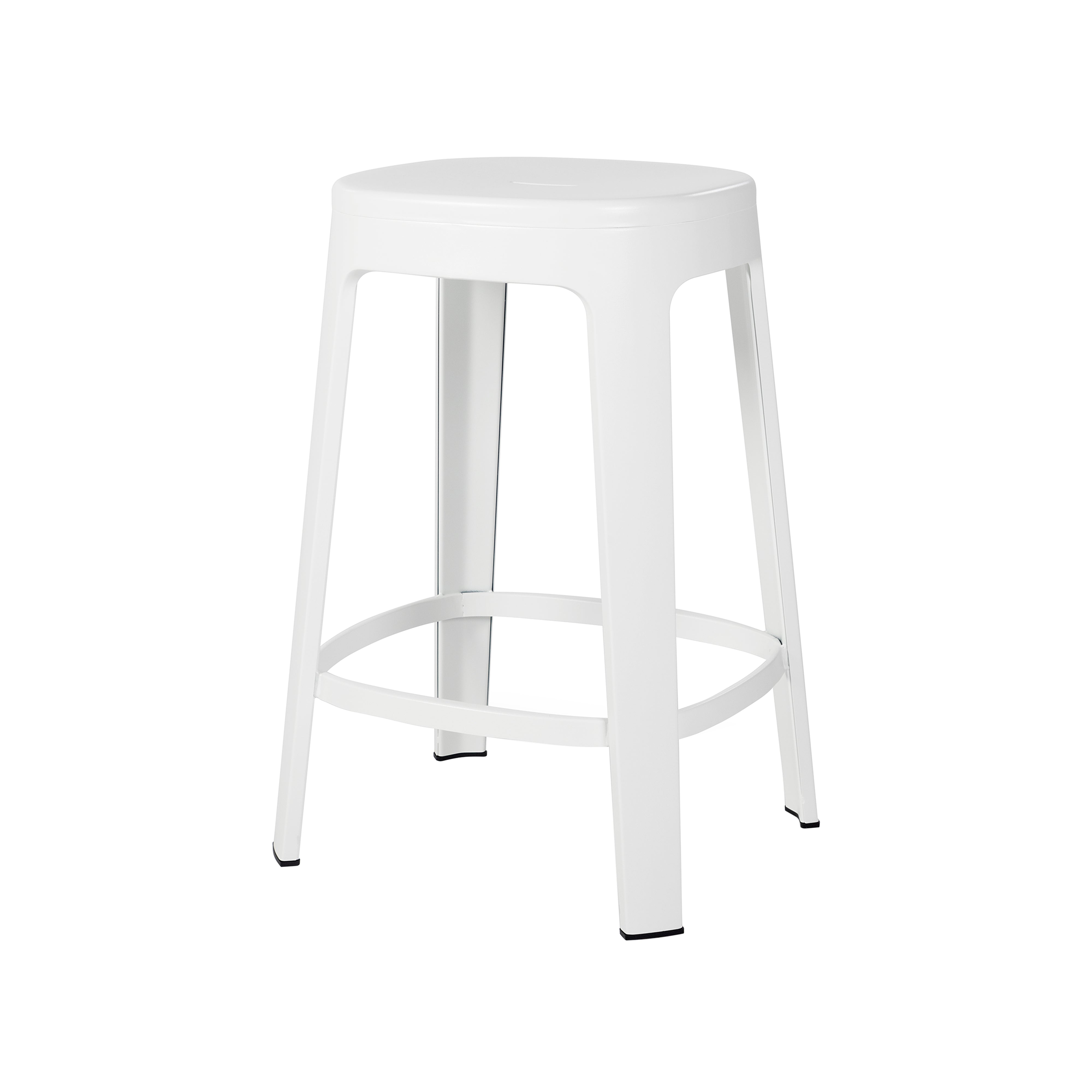 Ombra Bar + Counter Stool: Stacking + Counter + White