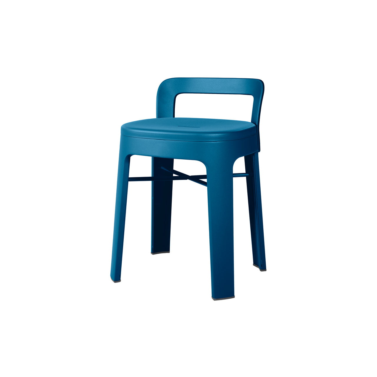 Ombra Stool with Backrest: Blue