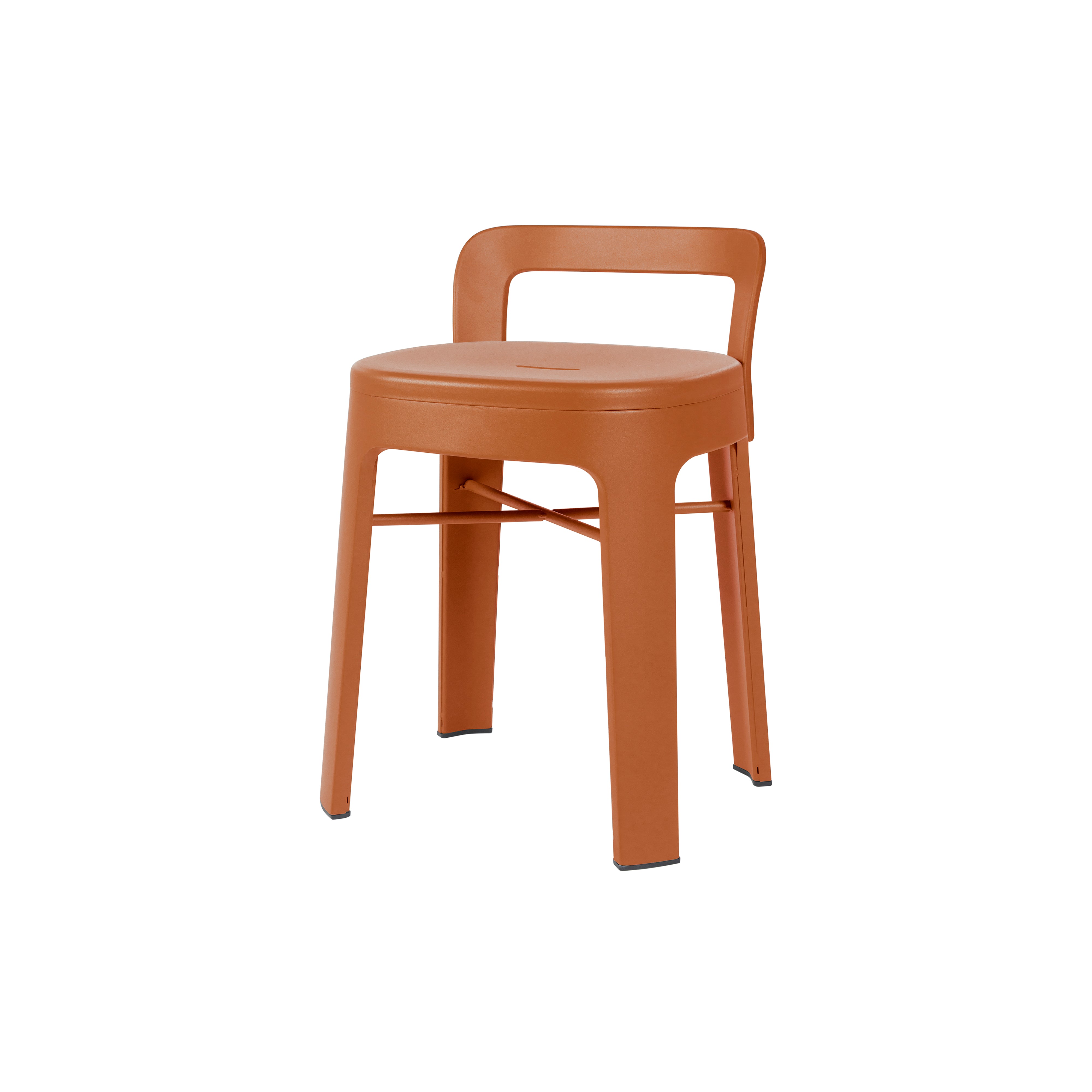 Ombra Stool with Backrest: Terracotta