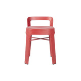Ombra Stool with Backrest: Red