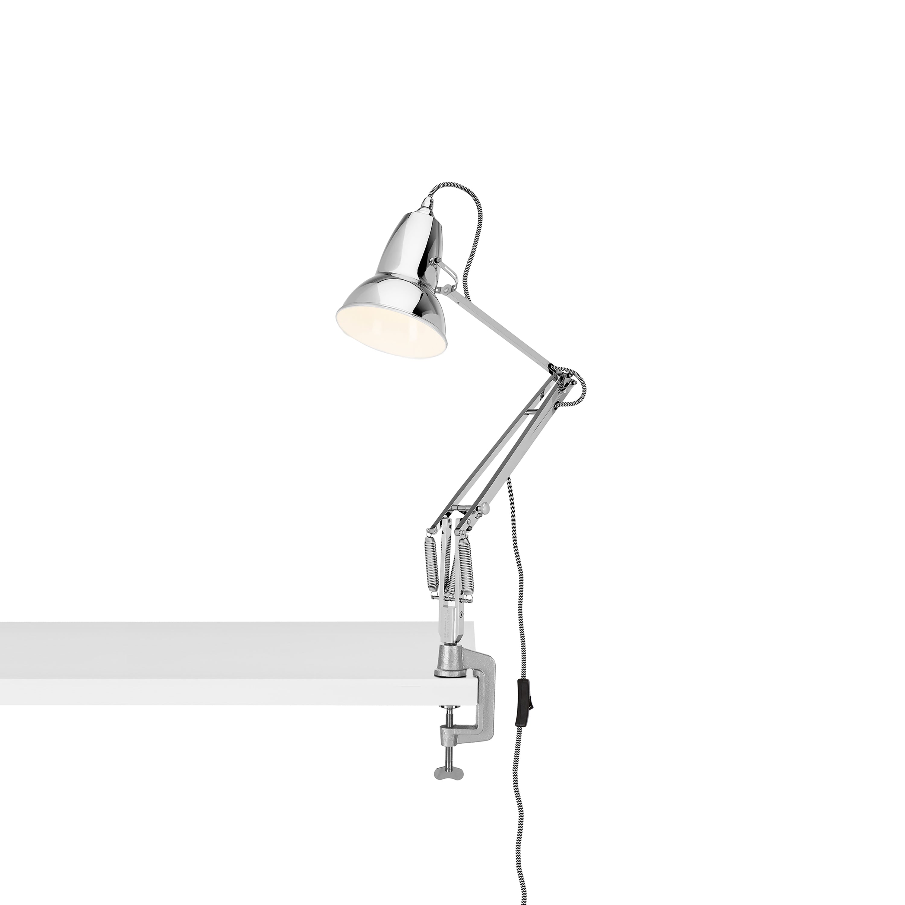 Original 1227 Desk Lamp with Clamp: Bright Chrome