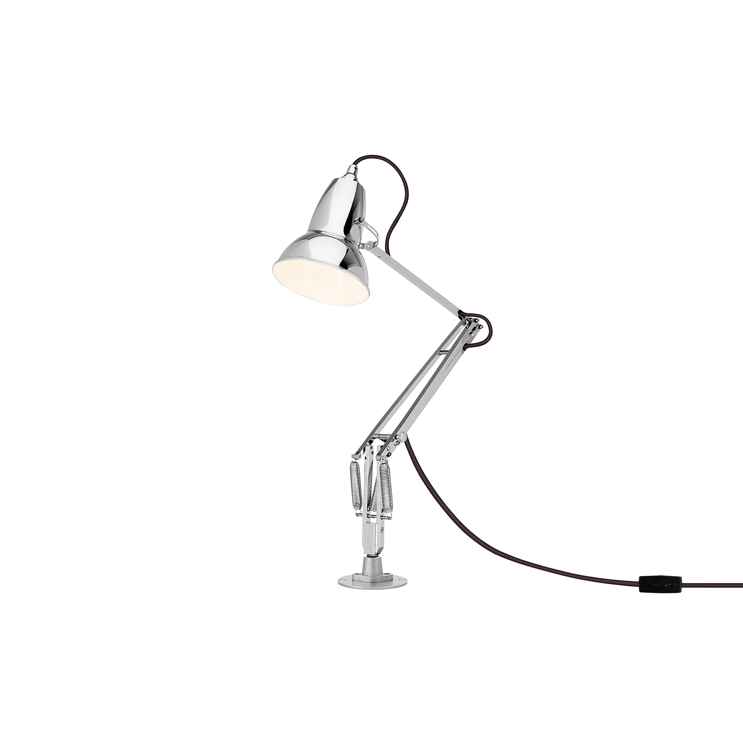 Original 1227 Desk Lamp with Insert: Bright Chrome