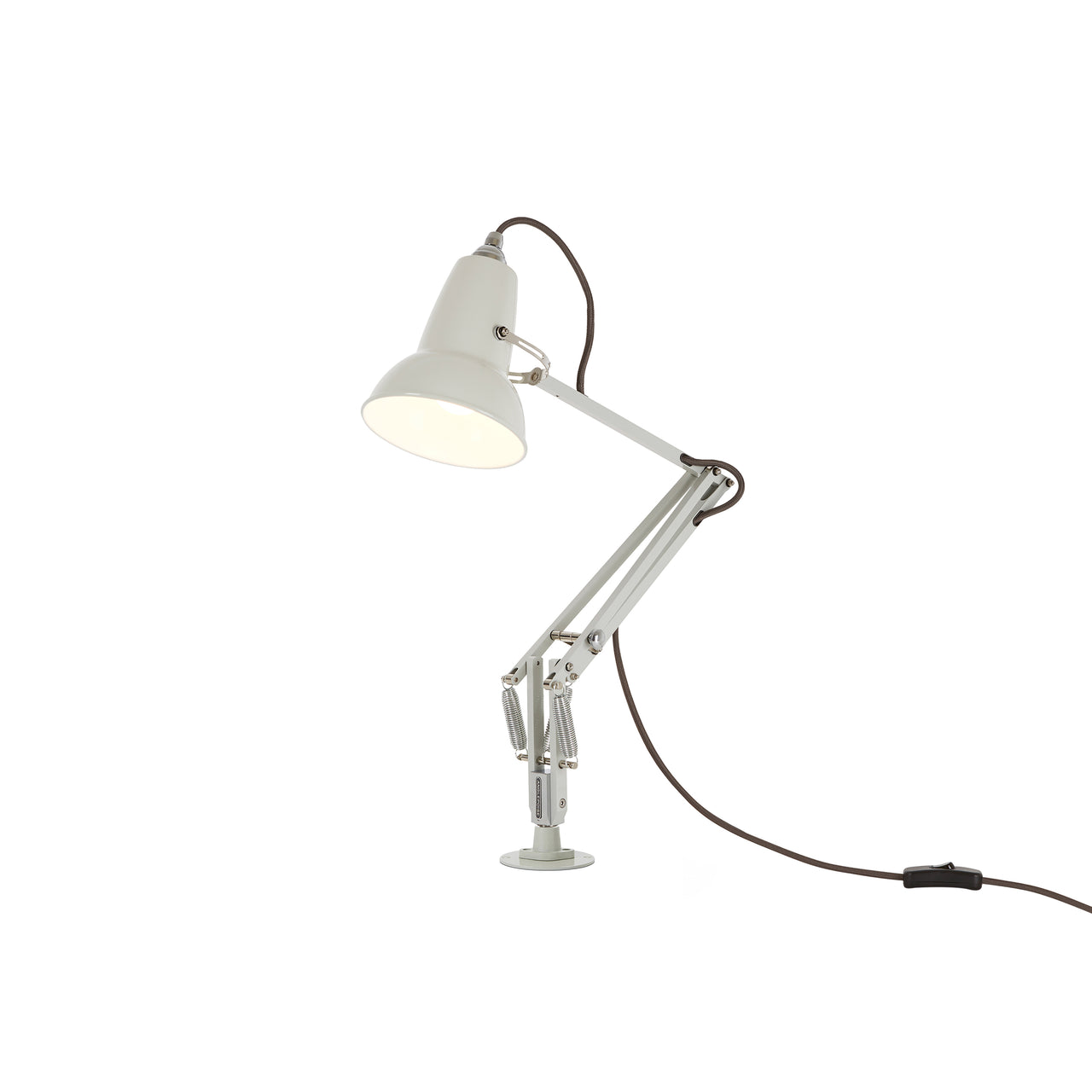 Original 1227 Mini Desk Lamp with Insert: Linen White