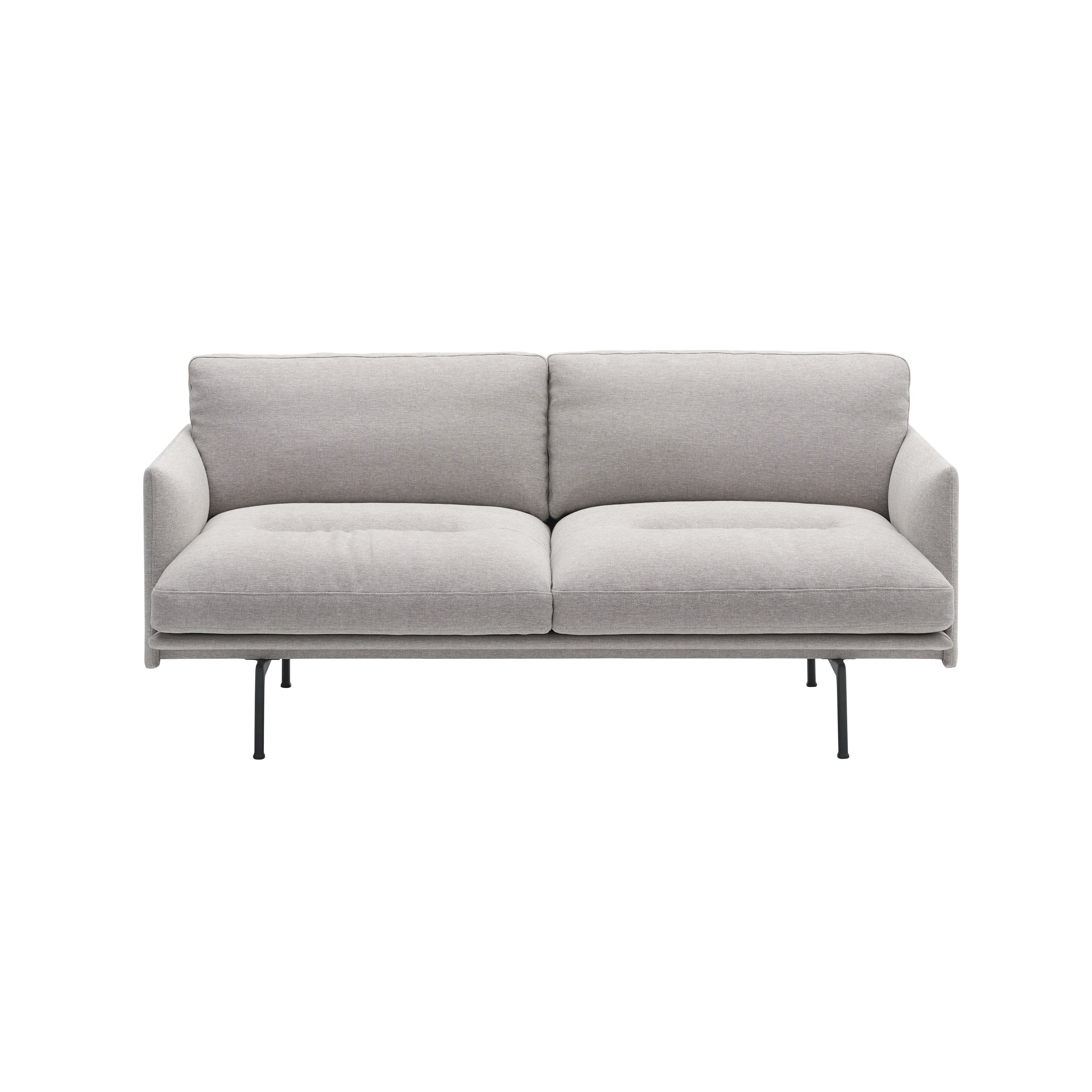 Outline Soft 2 Seater Sofa: Black