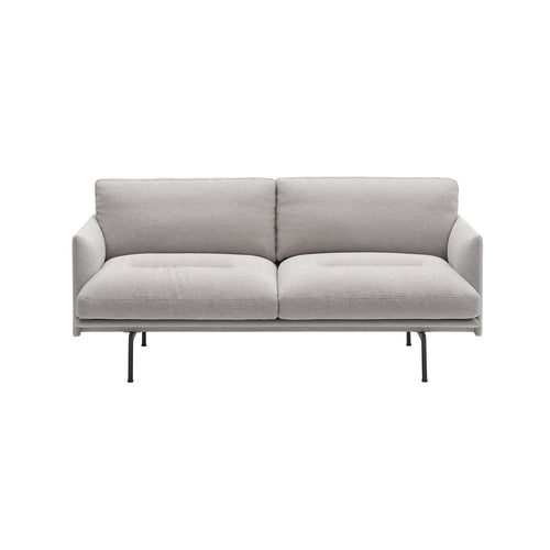 Outline Soft 2 Seater Sofa: Black