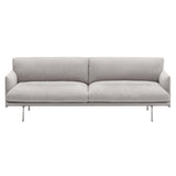 Outline Soft 3 Seater Sofa: Polished Aluminum