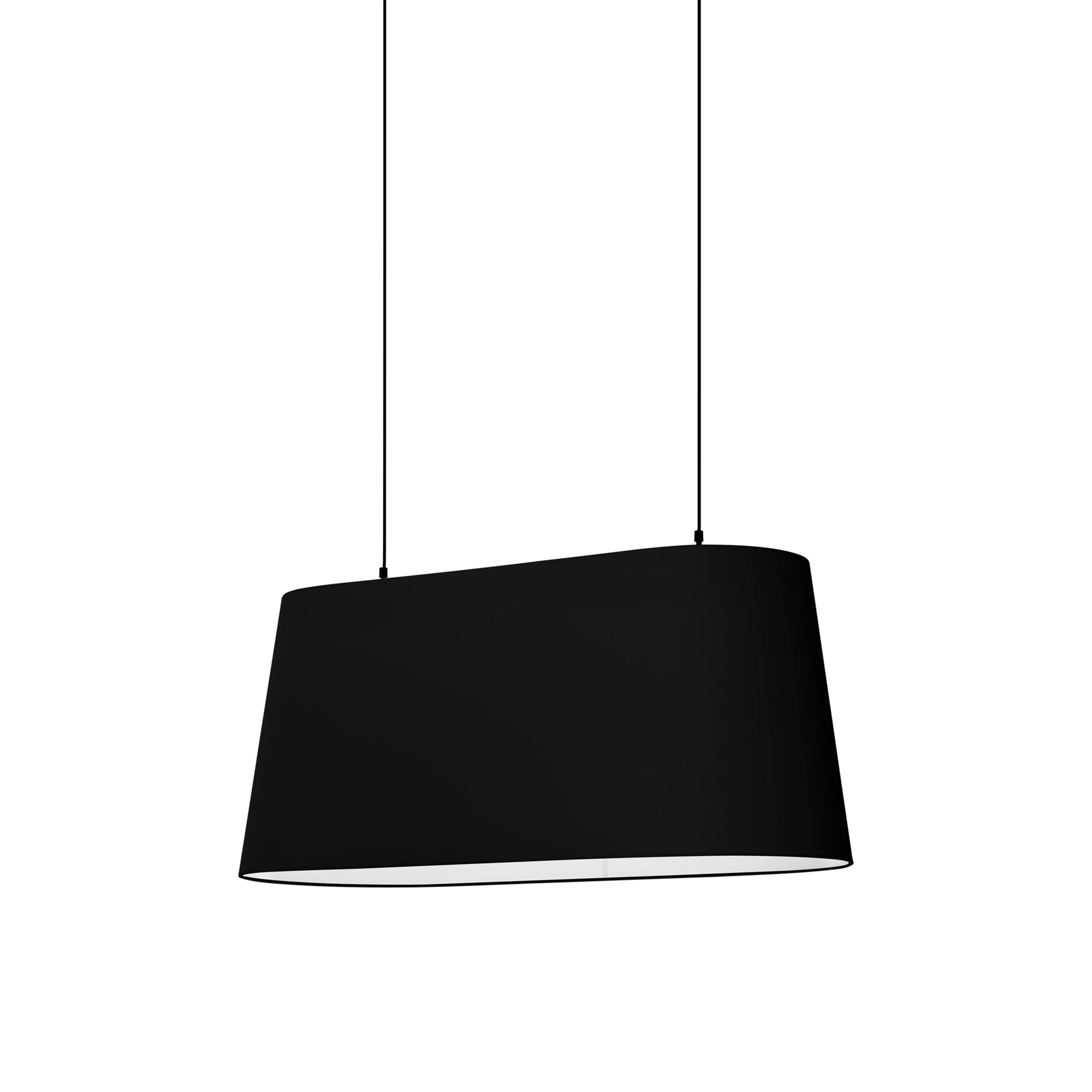 Oval Light Suspension Lamp: Black