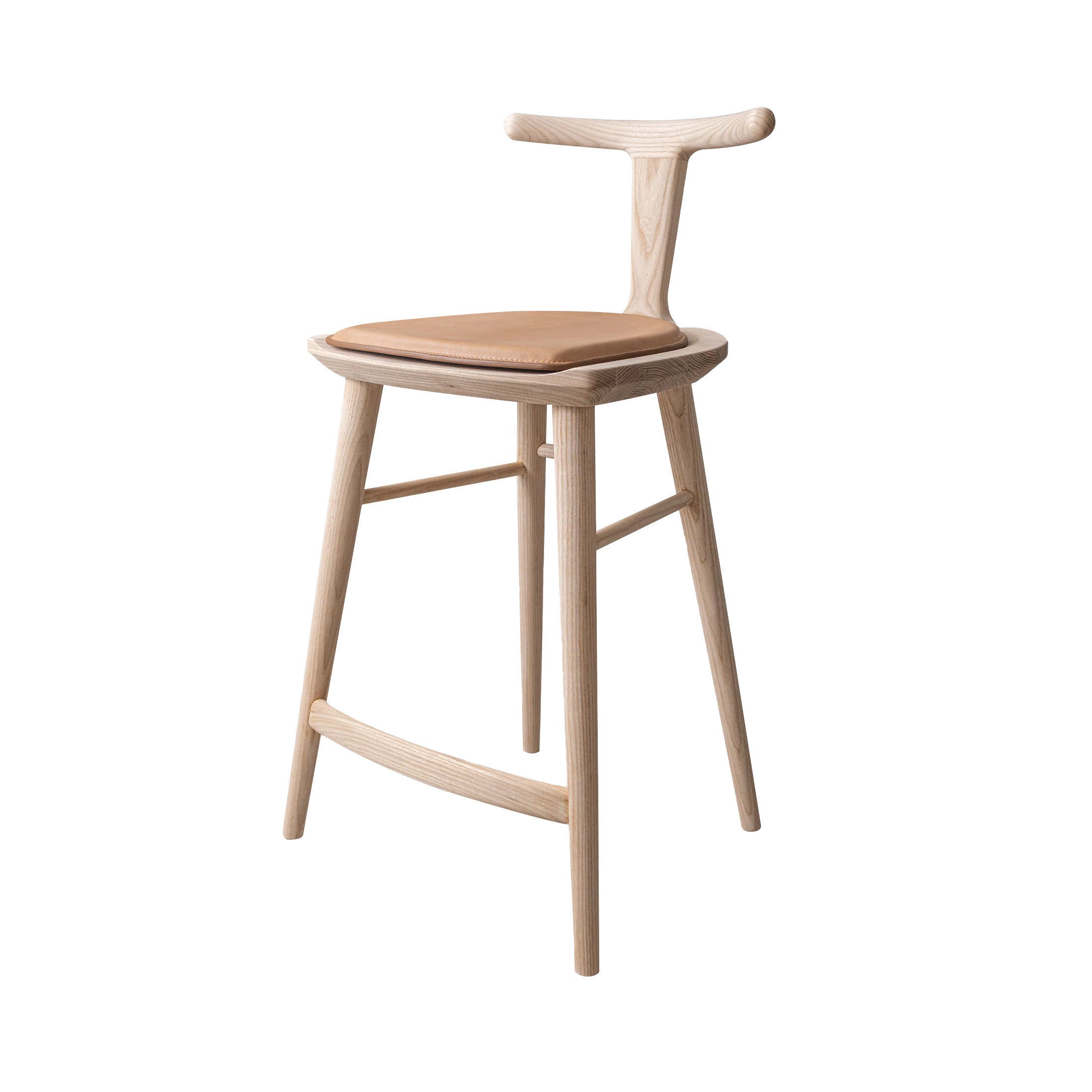 Oxbend Bar Stool with Seatpad: Large - 26