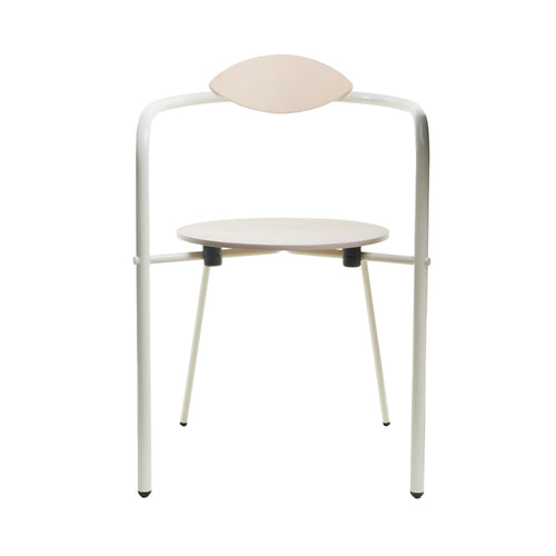 Simplex Stackable Chair: Set of 2 + With Backrest + Oyster White