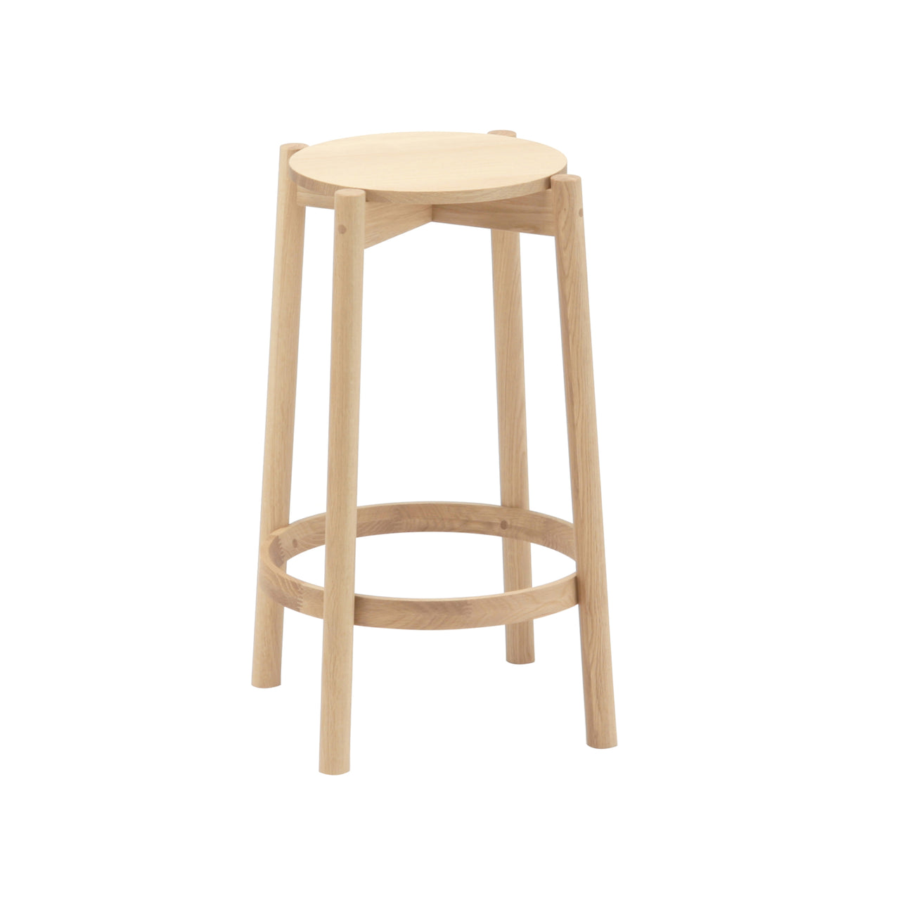 Castor Bar + Counter Stool: Counter + Pure Oak