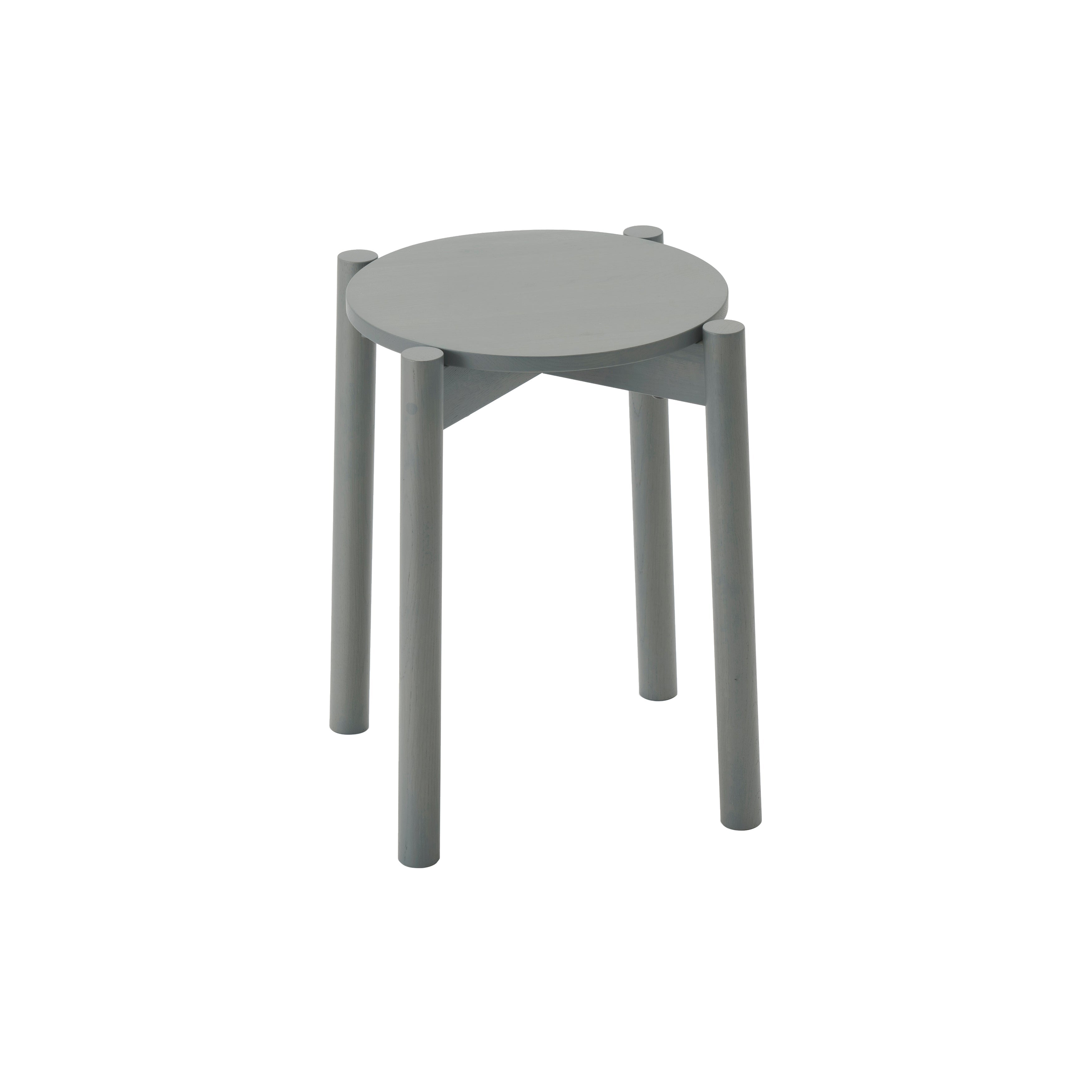 Castor Stool Plus: Steel Grey