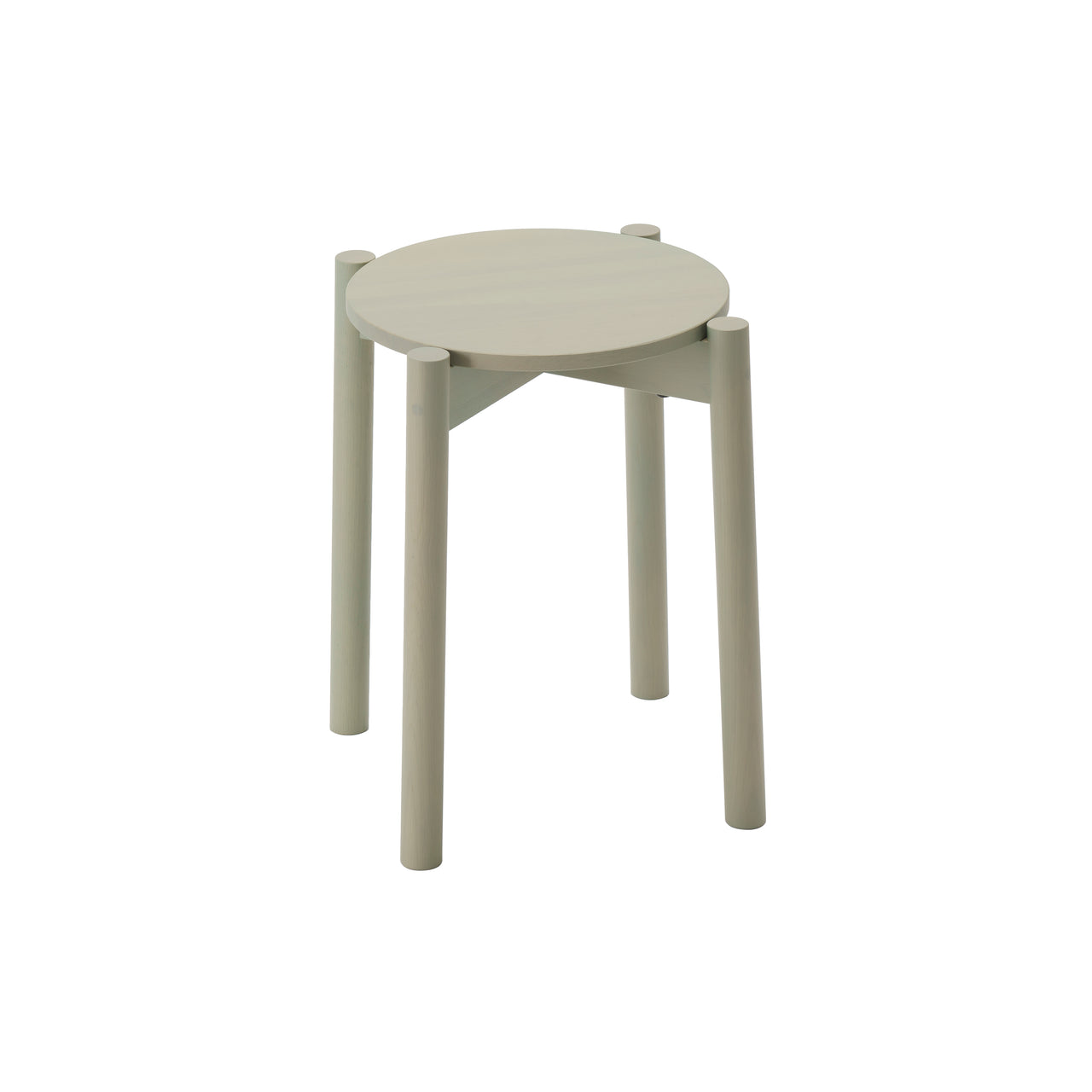 Castor Stool Plus: Grey Green