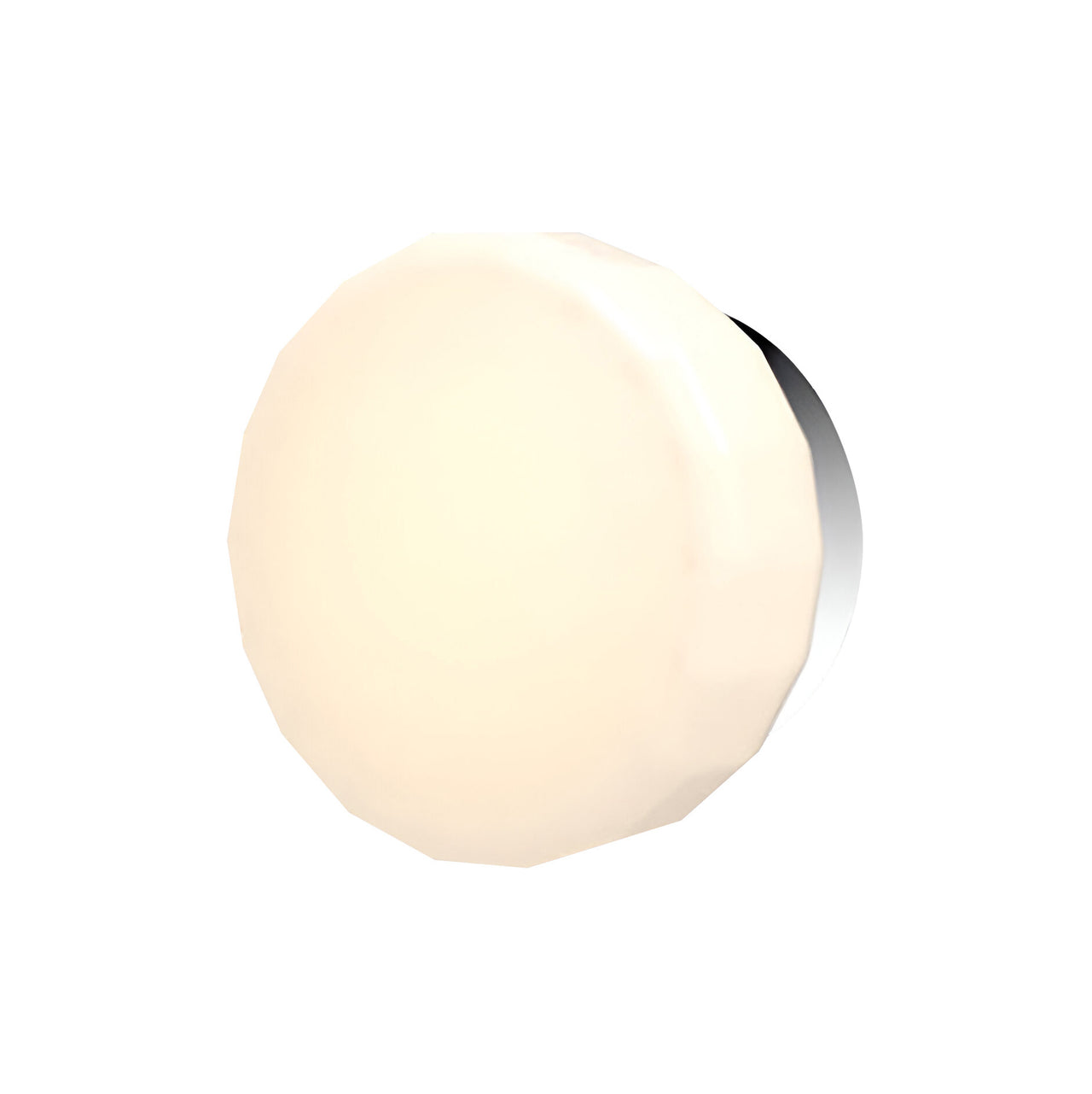 Pastille IP65 Wall Lamp: Collar + Faceted + Polished Chrome