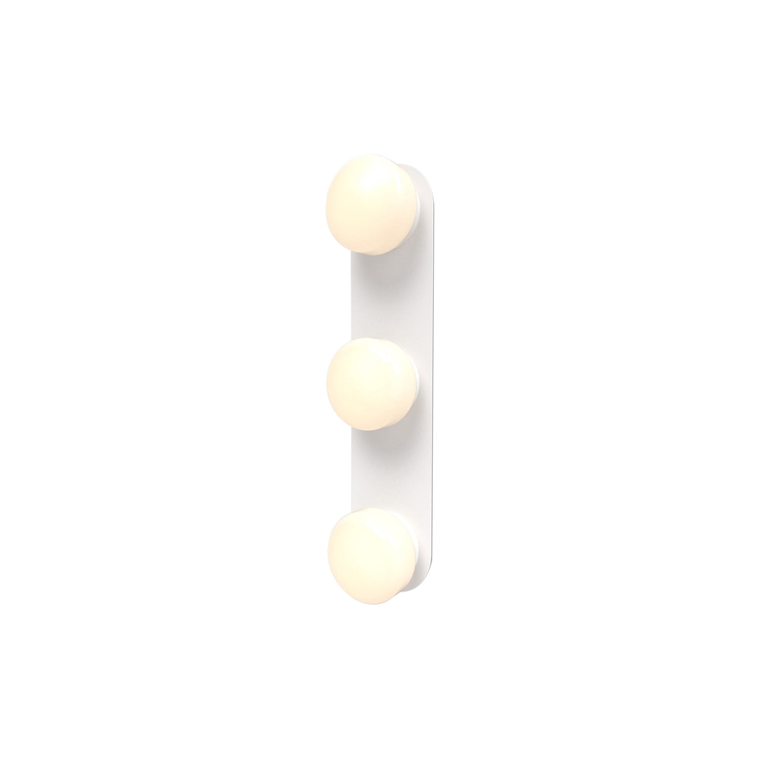 Pastille 3 Wall Lamp: 3 Vanity + Droplet + Matte White
