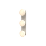 Pastille 3 Wall Lamp: 3 Vanity + Faceted + Silk Grey