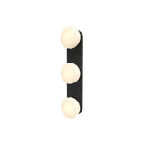 Pastille 3 IP65 Wall Lamp: 3 Vanity + Faceted + Matte Black